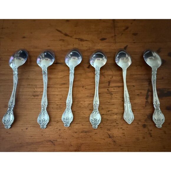 Rogers Stanley Roberts SRB199 Stainless Steel Teaspoon Set Of 6 Floral Pattern - Picture 2 of 2